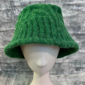SO CUTE! CABLE-KNIT GREEN BUCKET HAT | WINTER HAT